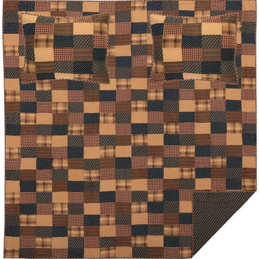 Patriotic Patch Queen Quilt Set (1 Quilt 94Wx94L & 2 Shams 21x27) VHC Brands - The Fox Decor